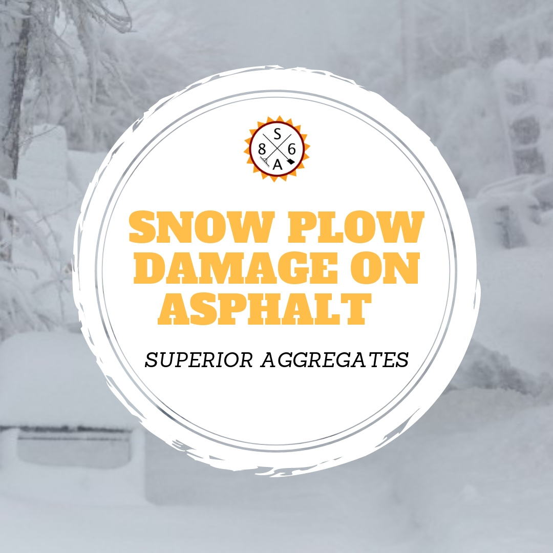 Snow Plow Damage on Asphalt